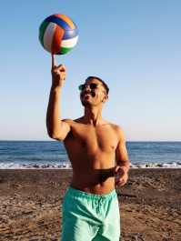 Sport am Strand Lissabon