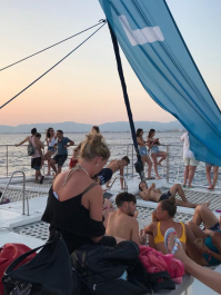 Katamaran Tour bei Sonnenuntergang Mallorca