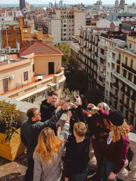 Dachparty und Weinverkostung Barcelona