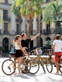 Stadtrundfahrt auf dem Bamboo-Bike Barcelona